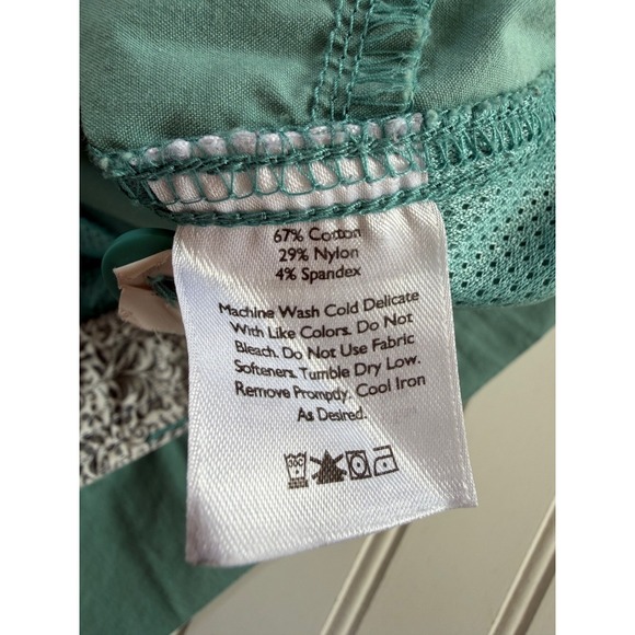 Eddie Bauer Womens 4 Teal Hiking Cargo Skirt Cotton Nylon Stretch Pockets - Picture 5 of 9